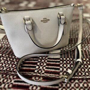White Coach Mini Gallery Purse with Removable Strap - Excellent Condition